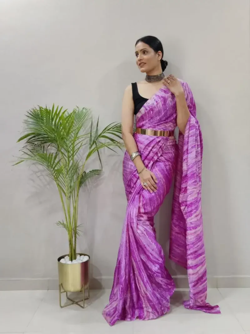 Soft Georgette 1 Minute Ready to Wear Saree