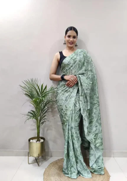 Soft Georgette 1 Minute Ready to Wear Saree