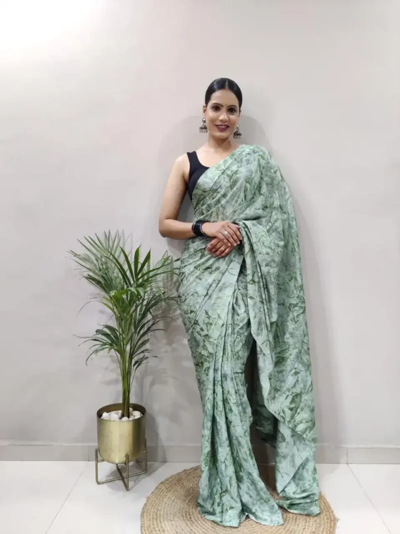 Soft Georgette 1 Minute Ready to Wear Saree
