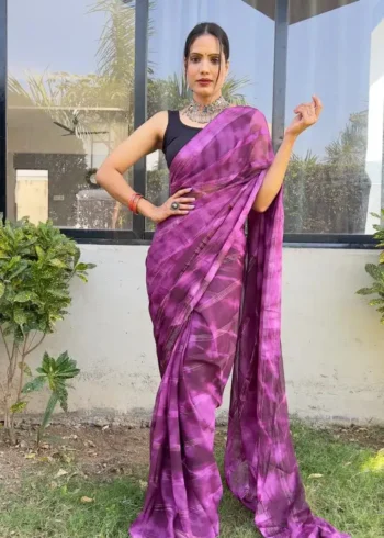 Soft Georgette 1 Minute Ready to Wear Saree