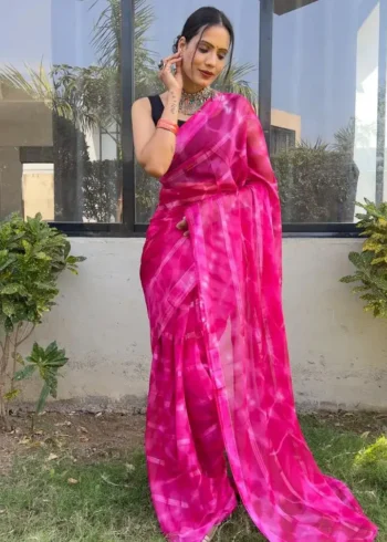 Soft Georgette 1 Minute Ready to Wear Saree