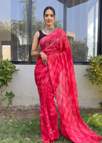 Soft Georgette 1 Minute Ready to Wear Saree