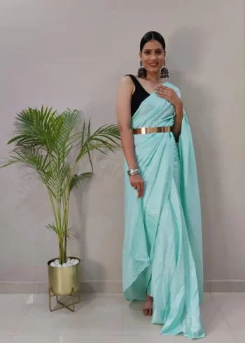 Soft Georgette 1 Minute Ready to Wear Saree