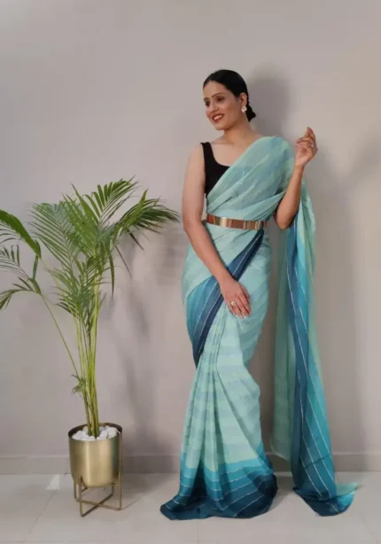 Soft Georgette 1 Minute Ready to Wear Saree