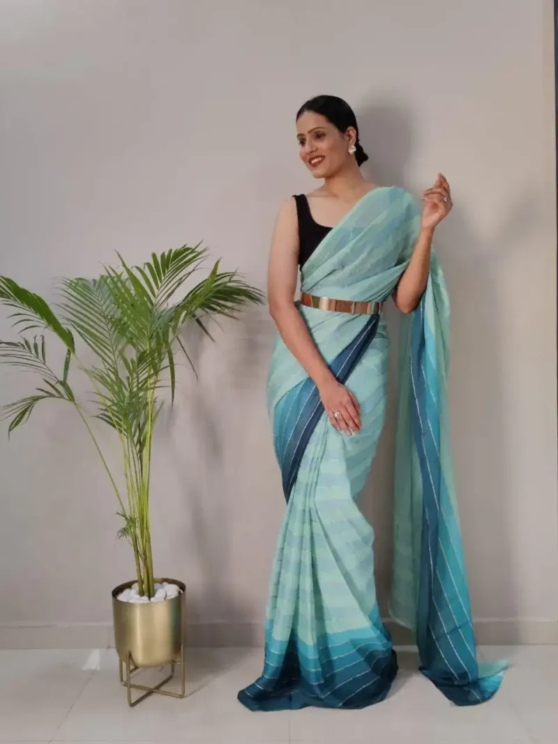 Soft Georgette 1 Minute Ready to Wear Saree