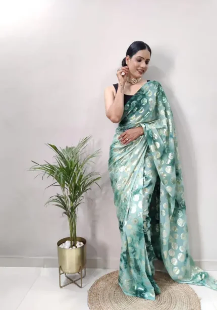 Soft Georgette 1 Minute Ready to Wear Saree