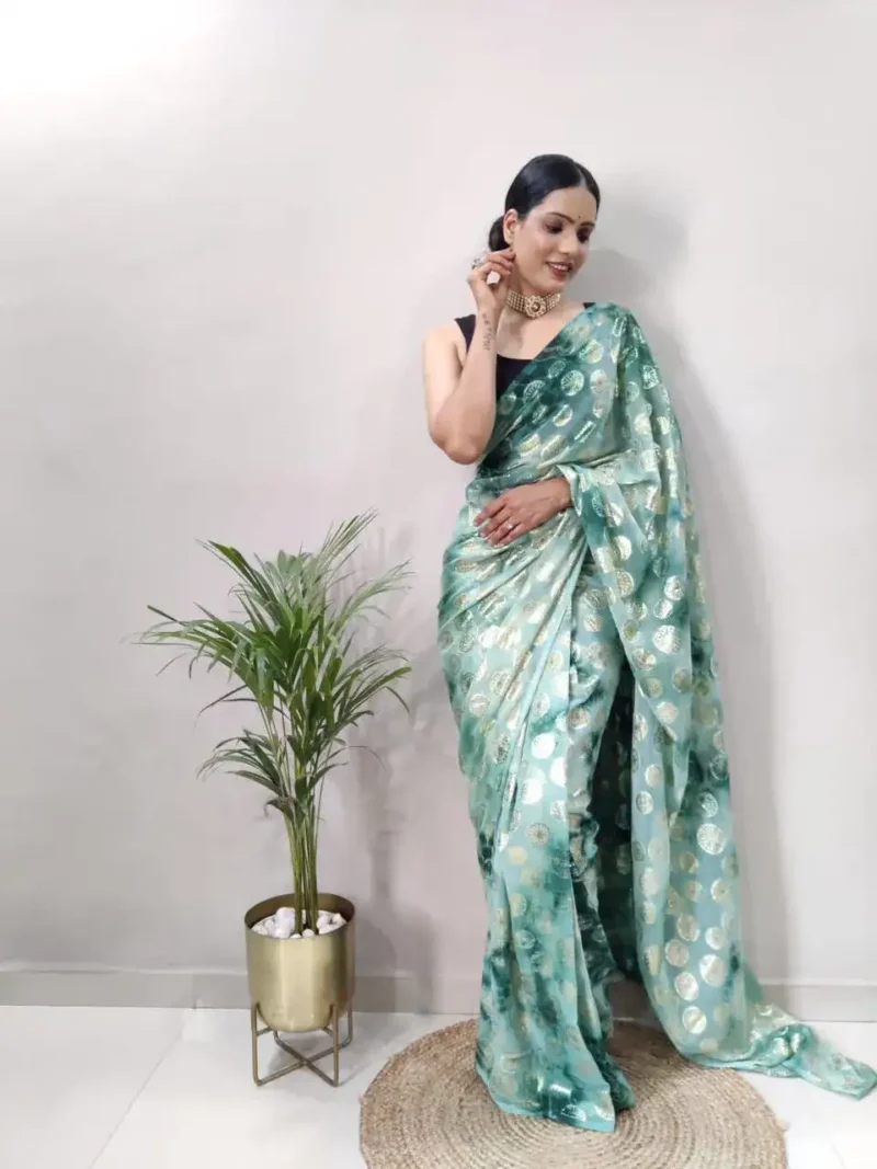 Soft Georgette 1 Minute Ready to Wear Saree