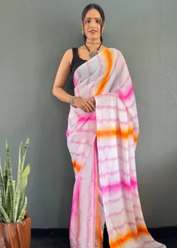 Soft Georgette 1 Minute Ready to Wear Saree