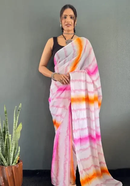 Soft Georgette 1 Minute Ready to Wear Saree