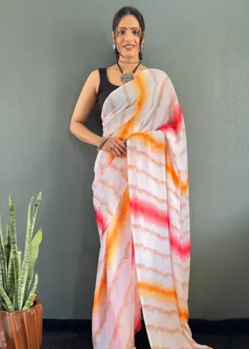 Soft Georgette 1 Minute Ready to Wear Saree