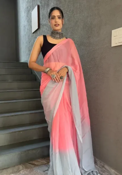 Soft Georgette 1 Minute Ready to Wear Saree Collection