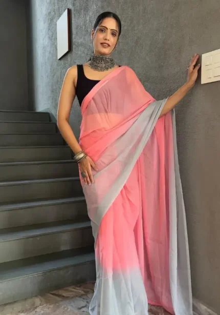 Soft Georgette 1 Minute Ready to Wear Saree Collection