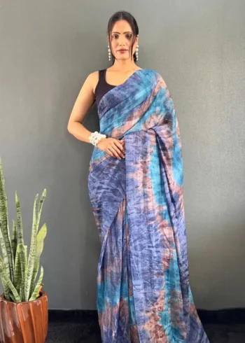Soft Georgette Ready to Wear Color Shade Saree