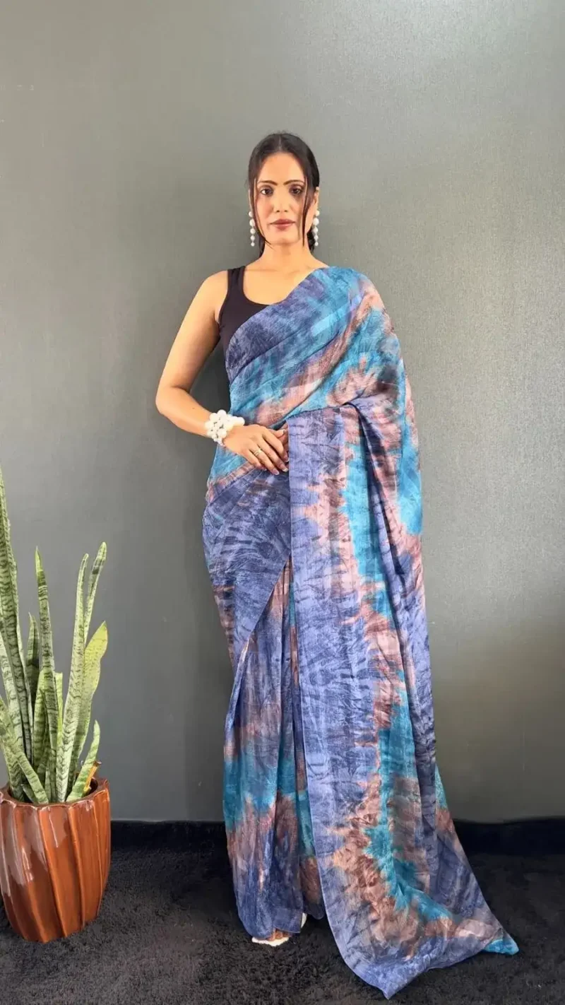 Soft Georgette Ready to Wear Color Shade Saree