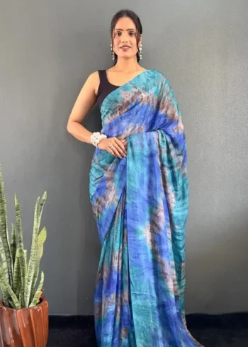 Soft Georgette Ready to Wear Color Shade Saree
