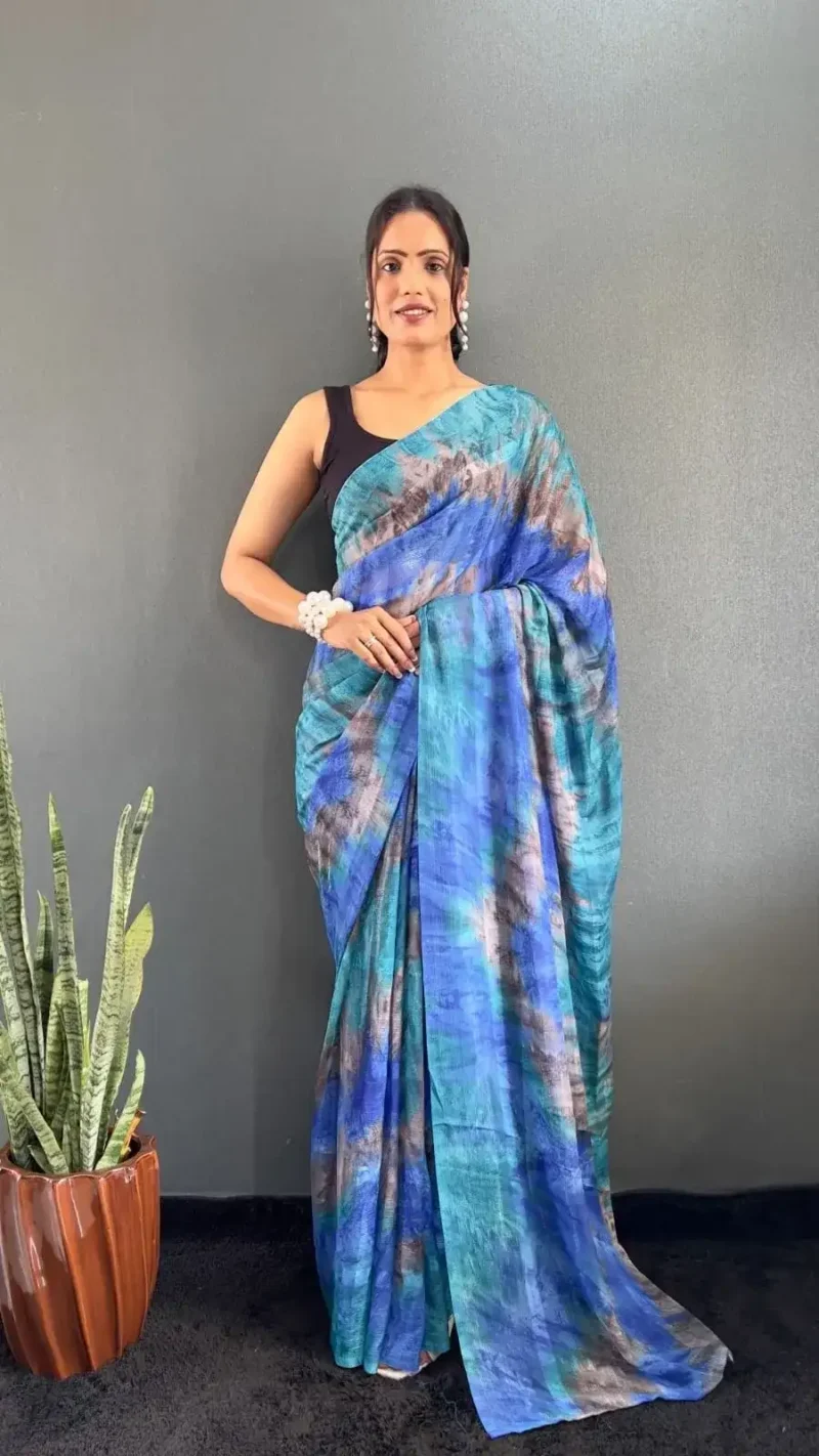 Soft Georgette Ready to Wear Color Shade Saree