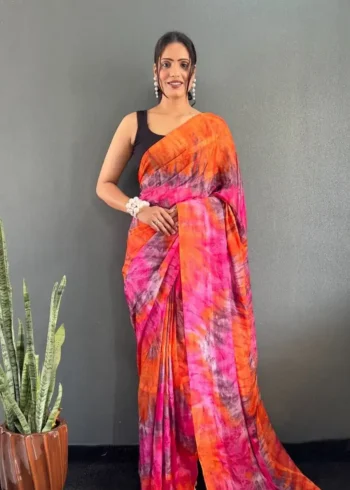 Soft Georgette Ready to Wear Color Shade Saree