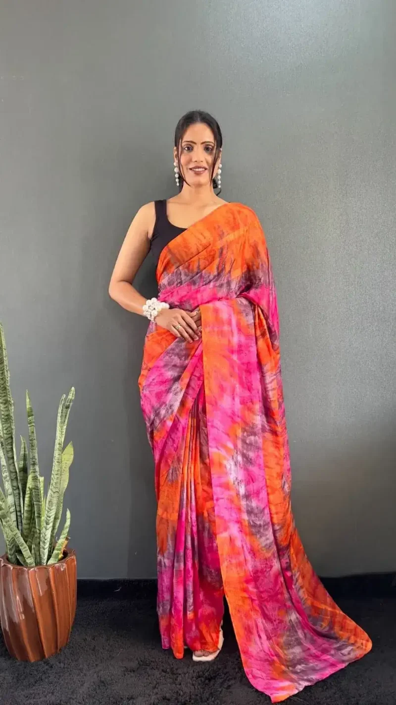 Soft Georgette Ready to Wear Color Shade Saree