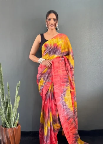 Soft Georgette Ready to Wear Color Shade Saree