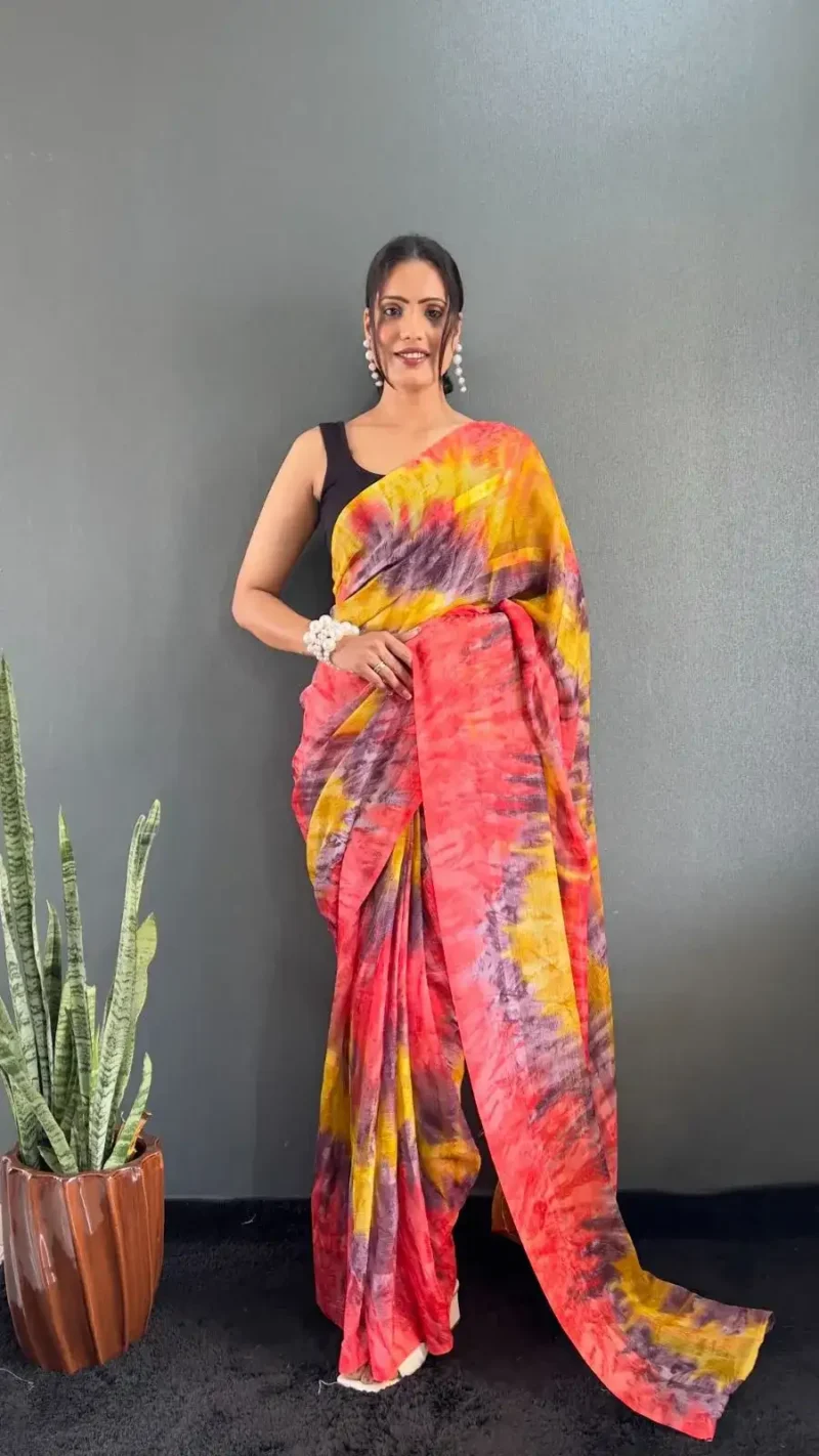 Soft Georgette Ready to Wear Color Shade Saree