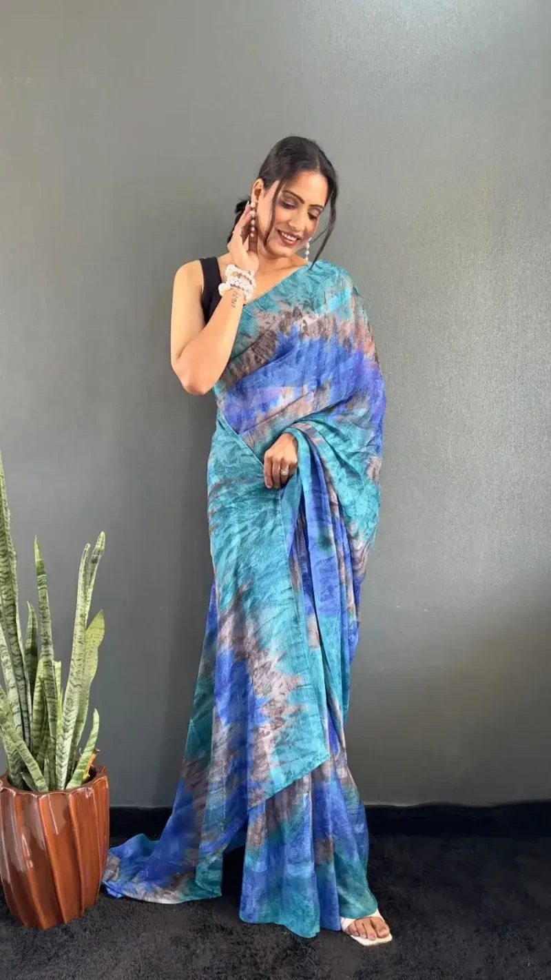 Soft Georgette Ready to Wear Color Shade Saree