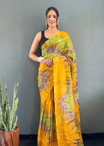 Soft Georgette Ready to Wear Color Shade Saree