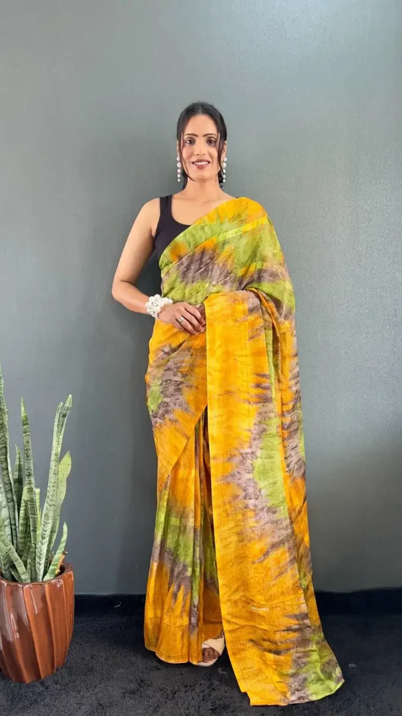 Soft Georgette Ready to Wear Color Shade Saree