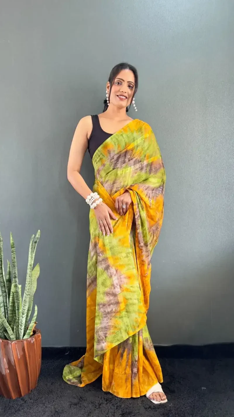 Soft Georgette Ready to Wear Color Shade Saree