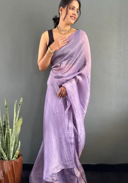 Soft Gold Crush 1minute Ready to Wear Saree