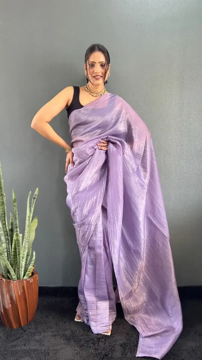 Soft Gold Crush 1minute Ready to Wear Saree