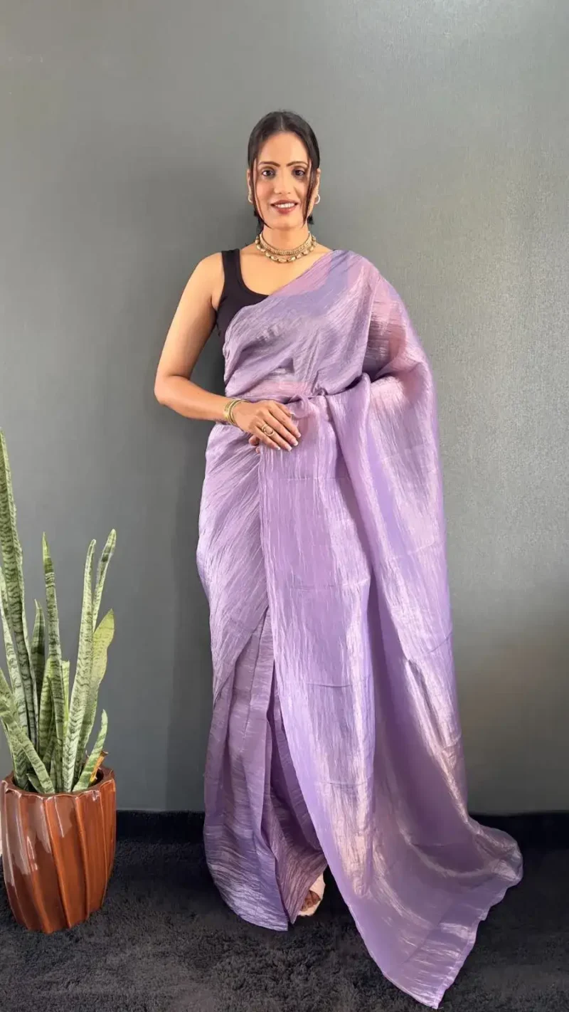 Soft Gold Crush 1minute Ready to Wear Saree