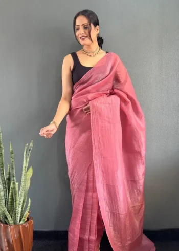 Soft Gold Crush 1minute Ready to Wear Saree