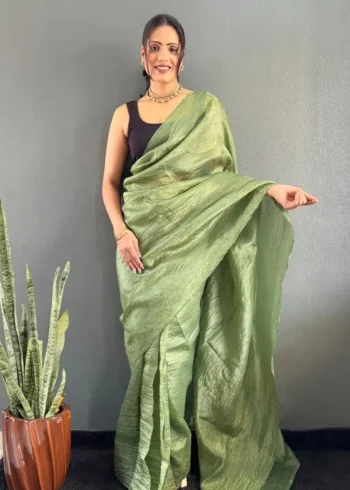 Soft Gold Crush 1minute Ready to Wear Saree