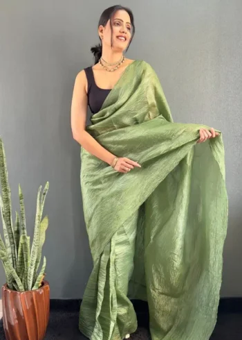 Soft Gold Crush 1minute Ready to Wear Saree