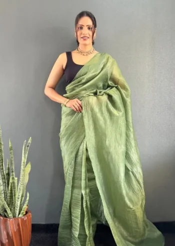 Soft Gold Crush 1minute Ready to Wear Saree