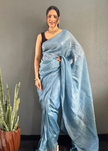 Soft Gold Crush 1minute Ready to Wear Saree