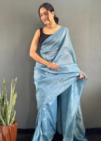 Soft Gold Crush 1minute Ready to Wear Saree