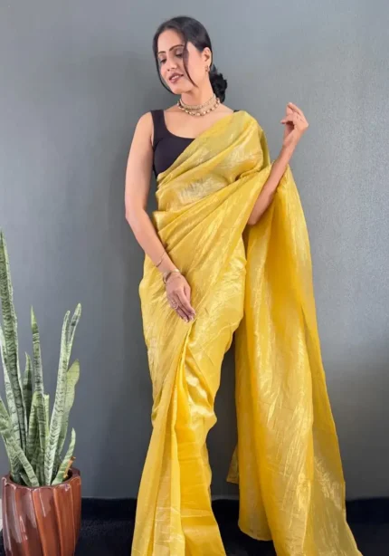 Soft Gold Crush 1minute Ready to Wear Saree