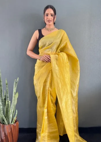 Soft Gold Crush 1minute Ready to Wear Saree