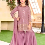 Trending Sequins Embroidered Partywear Palazzo Set for Kids