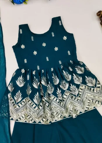 Trending Sequins Embroidered Top Palazzo for Wedding