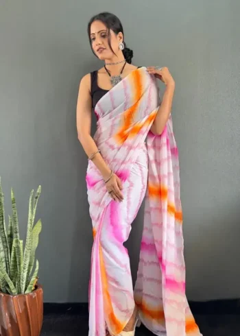 Two Tone Colour Shadi Stitched Partywear Saree