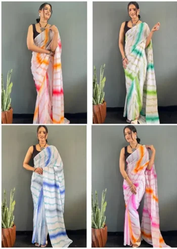 Two Tone Colour Shadi Stitched Partywear Saree