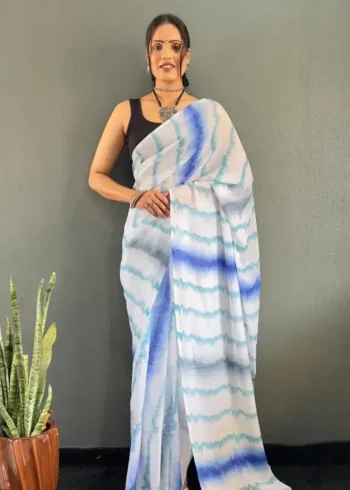 Two Tone Colour Shadi Stitched Partywear Saree