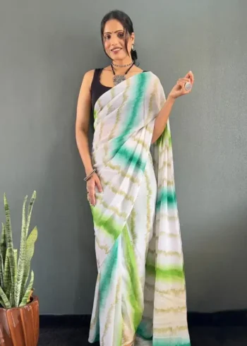 Two Tone Colour Shadi Stitched Partywear Saree