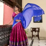 Weaving Work With Paithani Concept Cotton Silk South Indian Wedding Lehenga