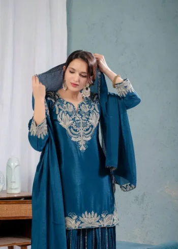 chinnon-silk-heavy-embroidery-coding-sequence-work-party-wear-sharara-dress
