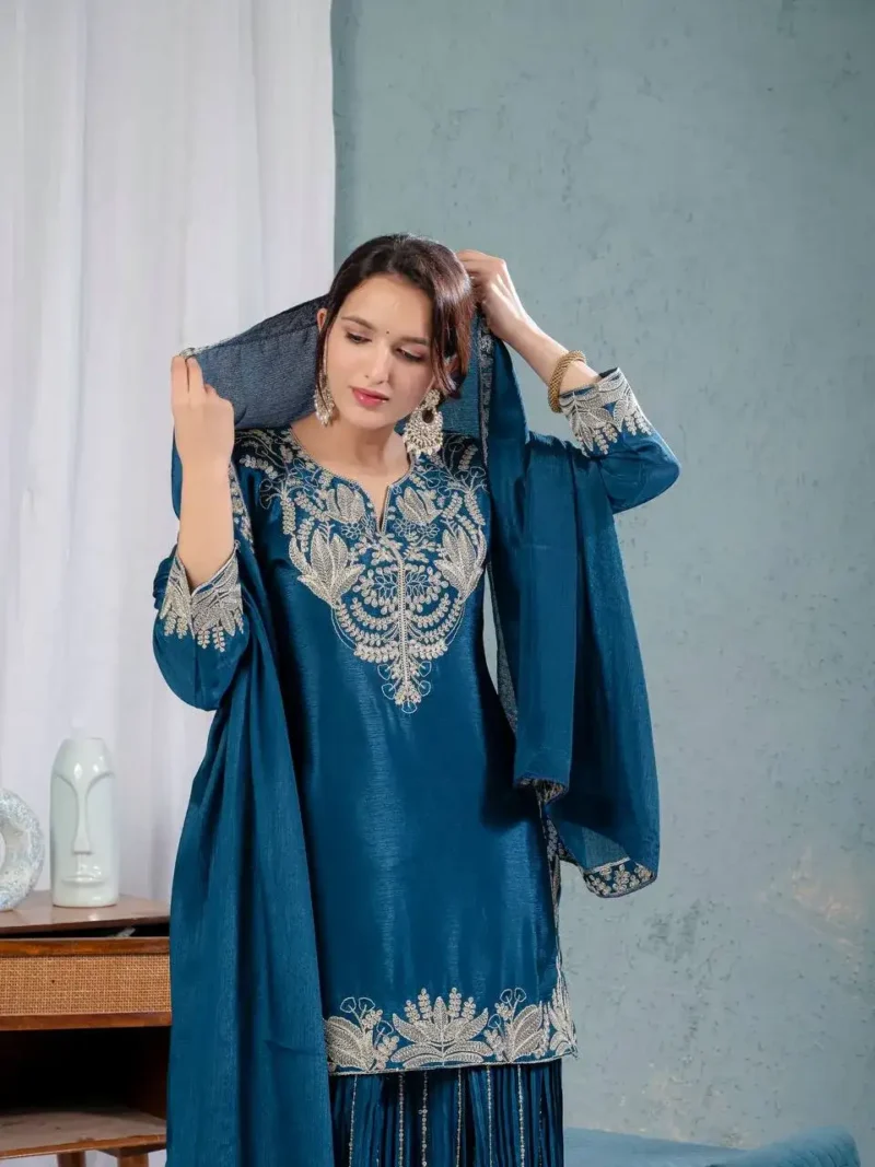 chinnon-silk-heavy-embroidery-coding-sequence-work-party-wear-sharara-dress