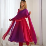 Fox Georgette Colourful Padding Anarkali Suit