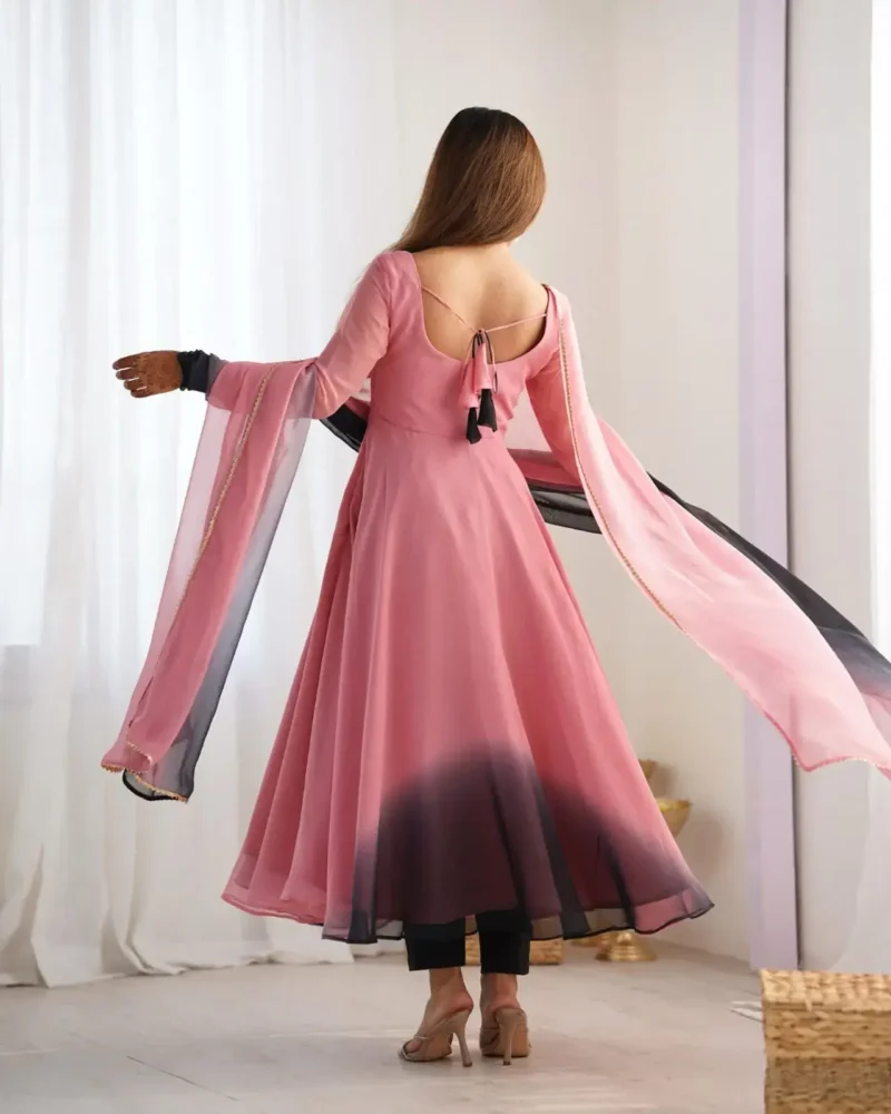 Fox Georgette Colourful Padding Anarkali Suit